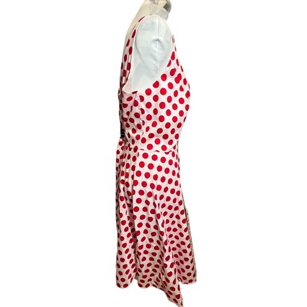 1950s A-Line Insipred Red and White Polka Dot Dre… - image 3