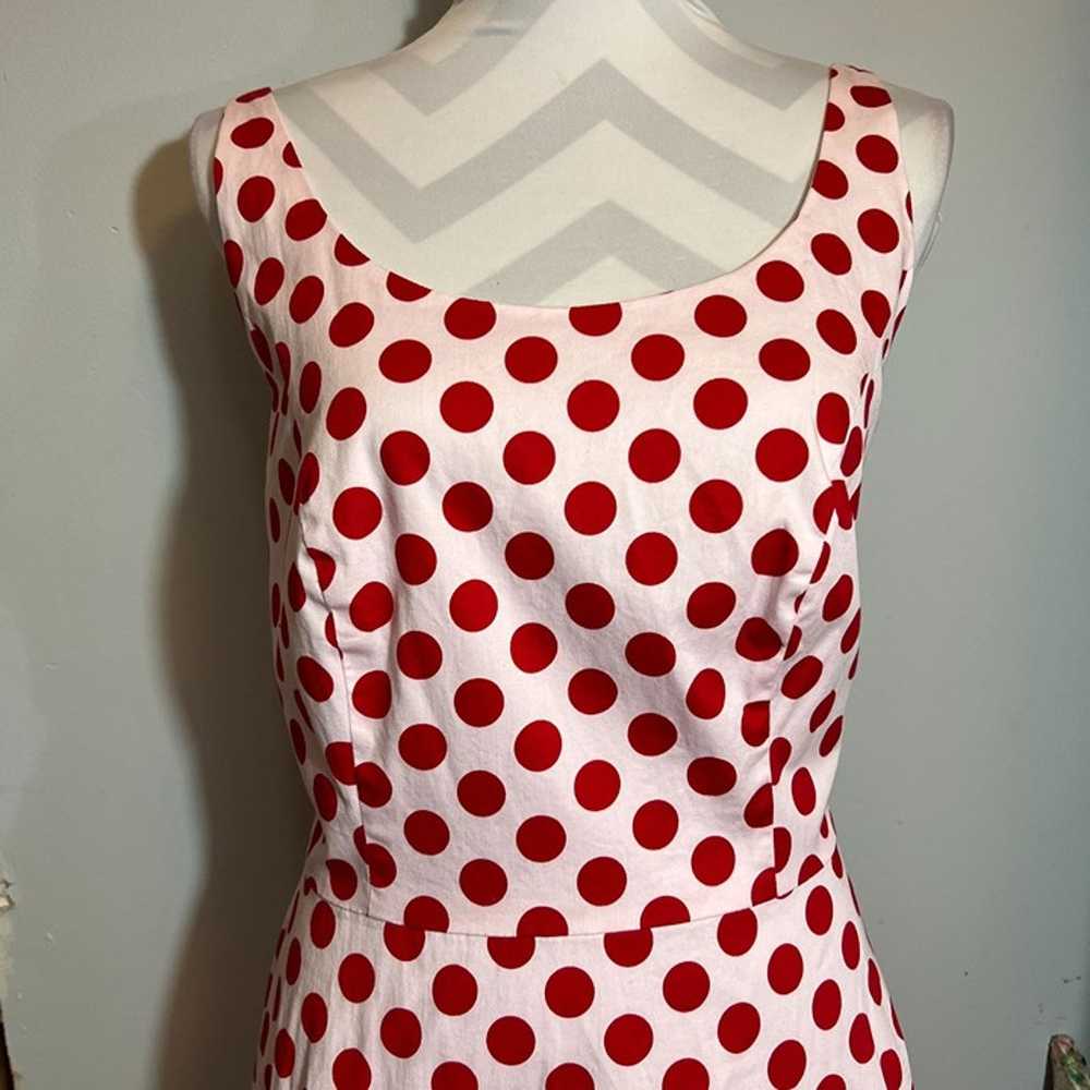 1950s A-Line Insipred Red and White Polka Dot Dre… - image 4