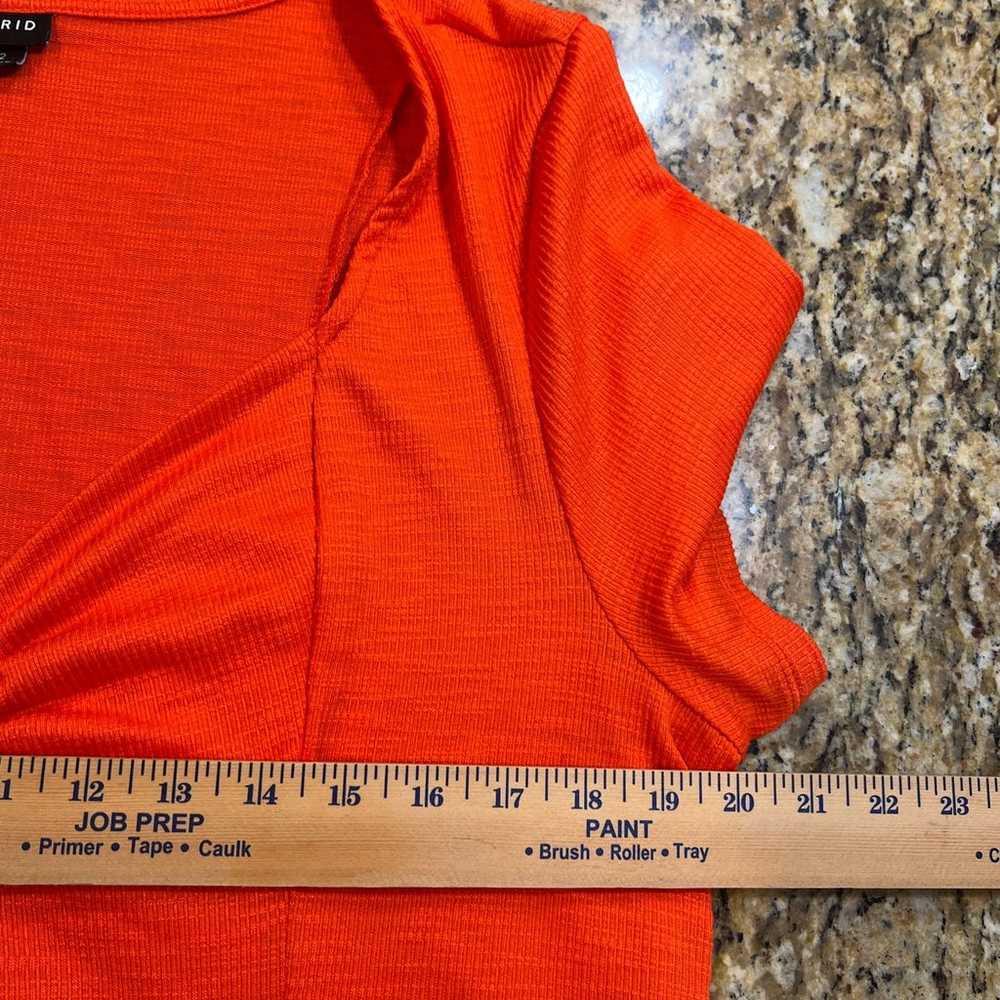 Torrid orange Mini Slub Rib Fluted Dress. Plus si… - image 8