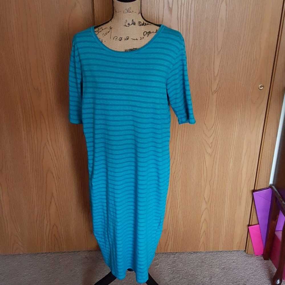 2xl lularoe julia. Blue stripes. - image 1