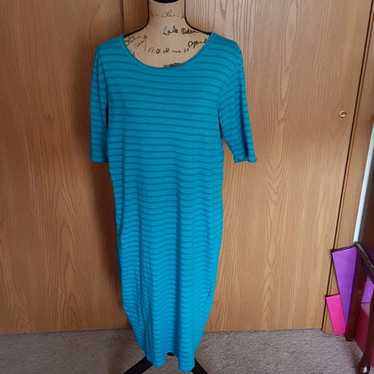 2xl lularoe julia. Blue stripes. - image 1