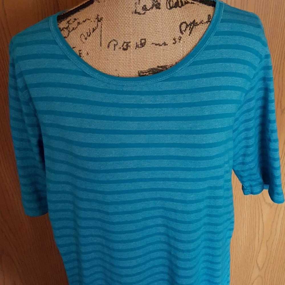 2xl lularoe julia. Blue stripes. - image 2