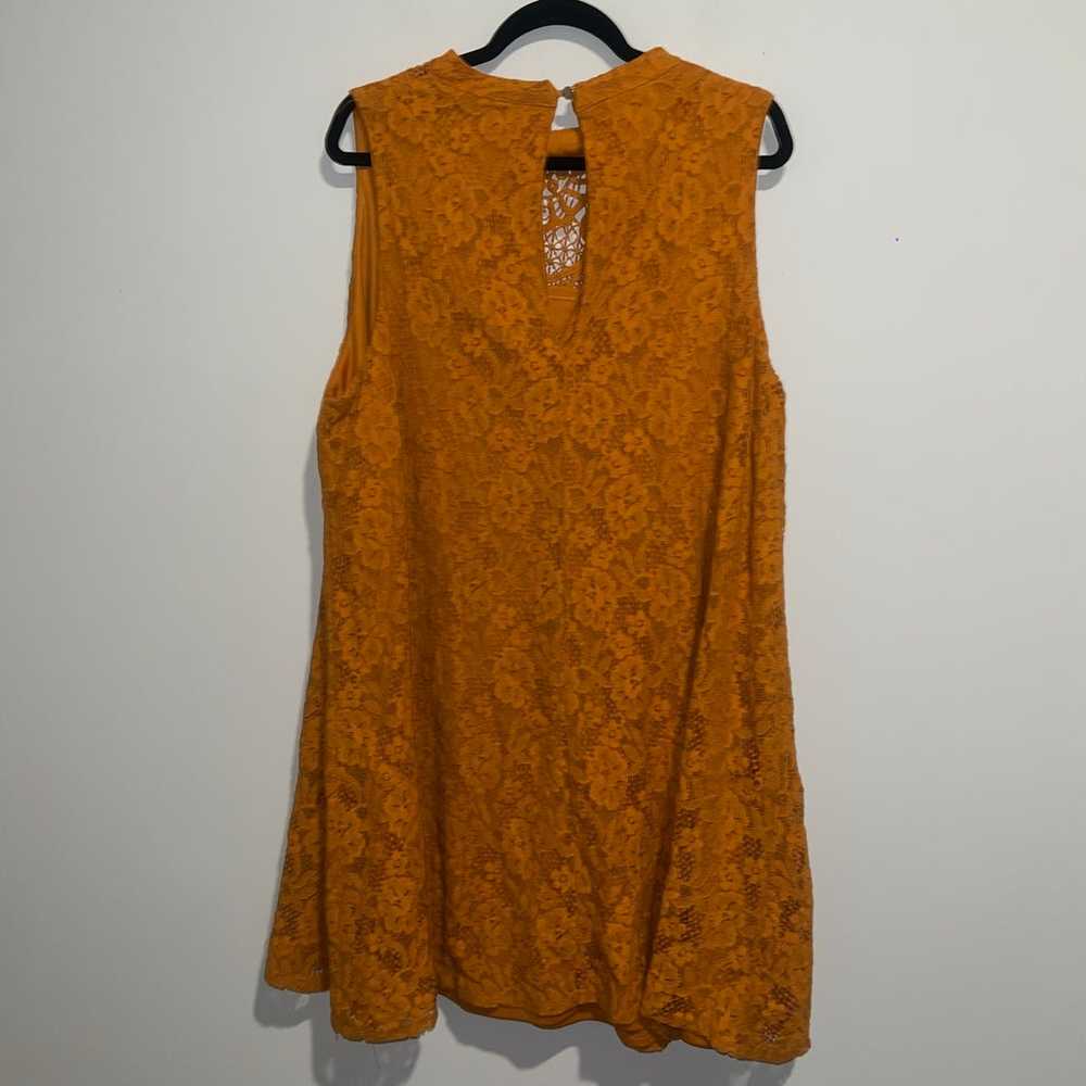 Torrid Golden Oak Mini Lace Trapeze Dress - image 11