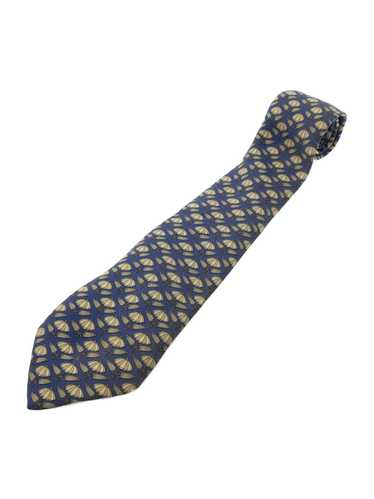 Hermes Parasol Pattern Tie Silk Blu Allover Patter