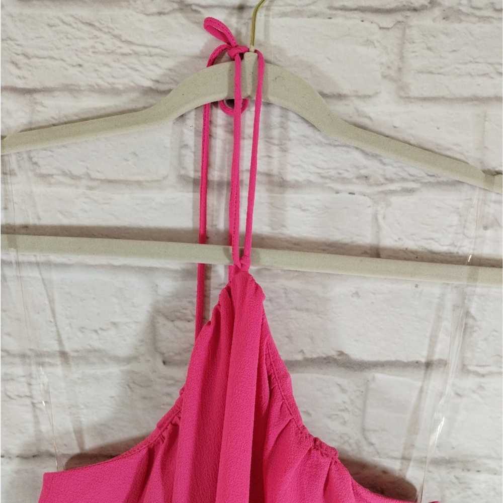 A Vici Women Hot Barbie Pink Halter Tie Flowy Lay… - image 10