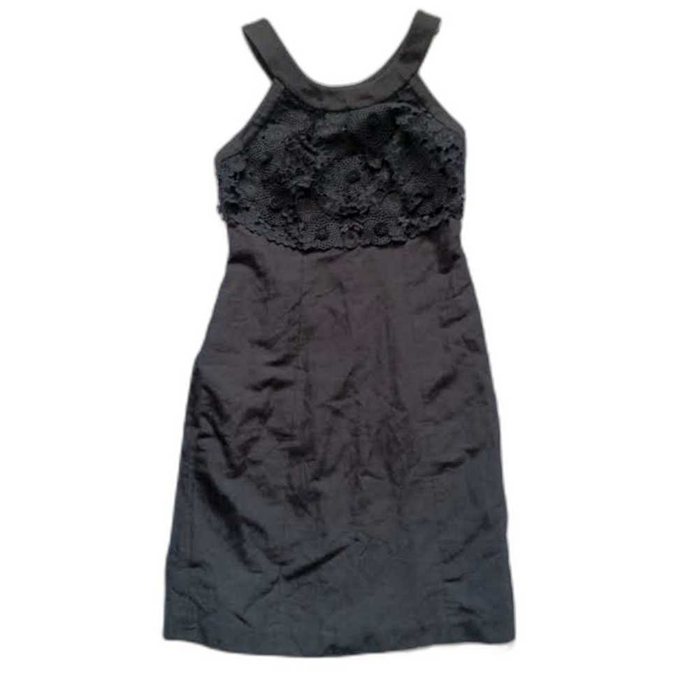 9-HI5 SICL Anthropologie Black Cotton Floral Lace… - image 1