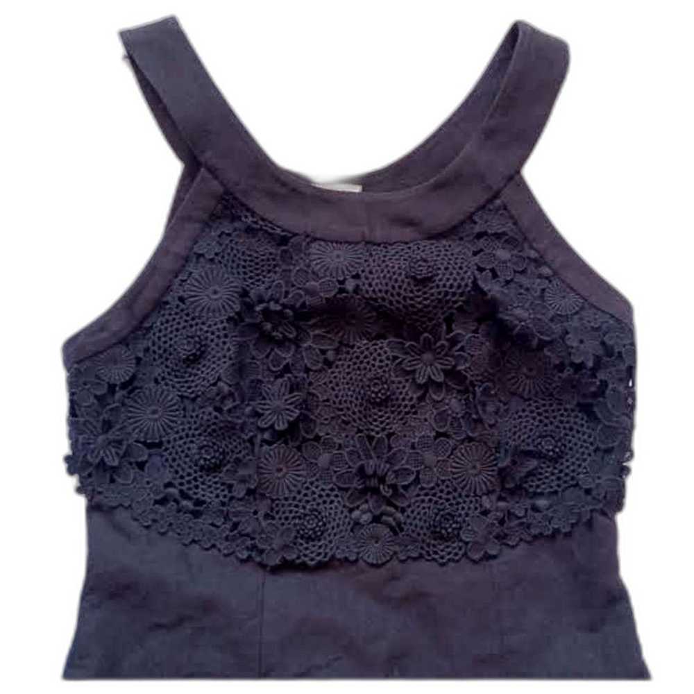 9-HI5 SICL Anthropologie Black Cotton Floral Lace… - image 4