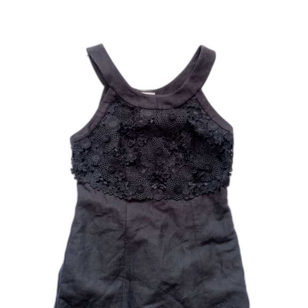 9-HI5 SICL Anthropologie Black Cotton Floral Lace… - image 5