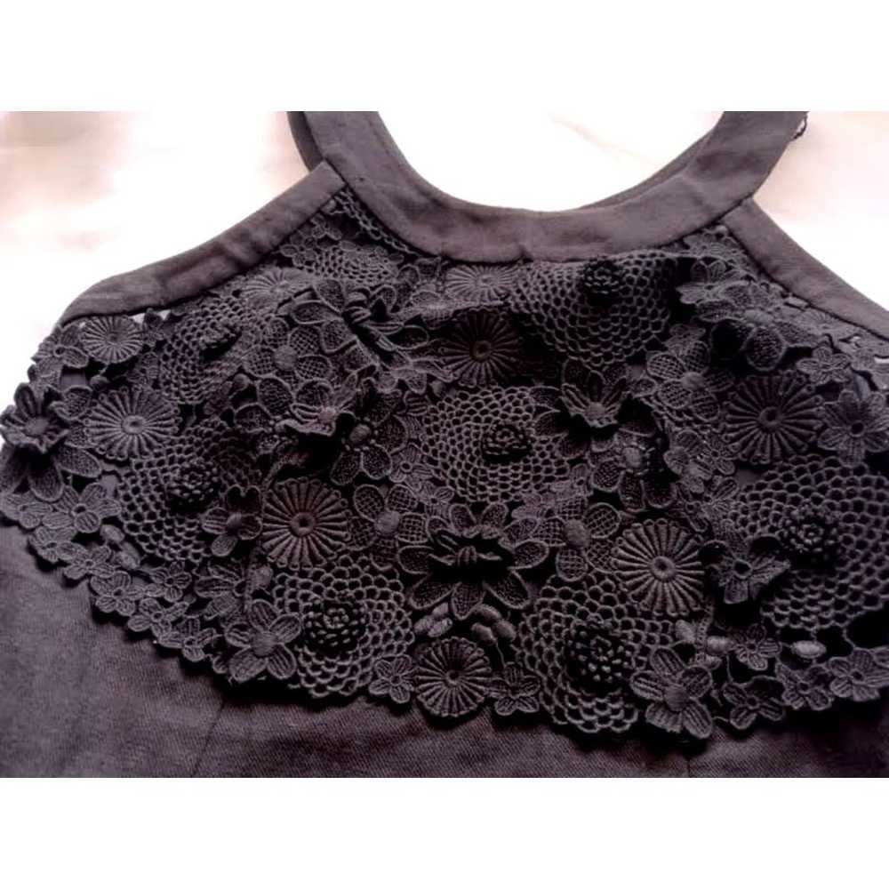 9-HI5 SICL Anthropologie Black Cotton Floral Lace… - image 7