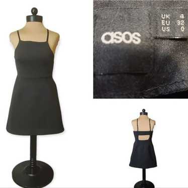 ASOS Scuba Black Mini Dress Size 0 - image 1