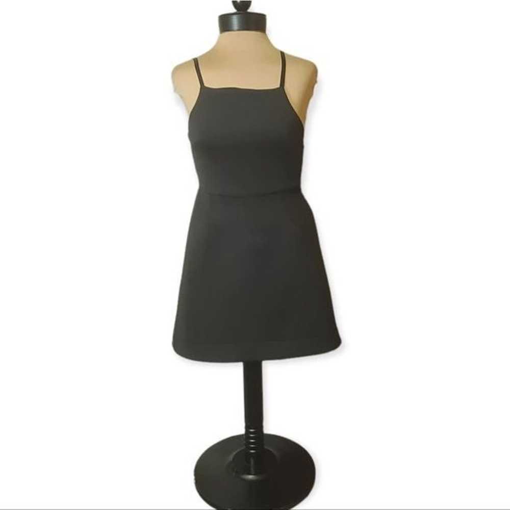 ASOS Scuba Black Mini Dress Size 0 - image 2