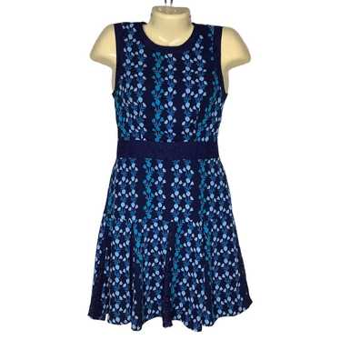 Draper James Dress Womens 0 Blue Floral Sleeveles… - image 1