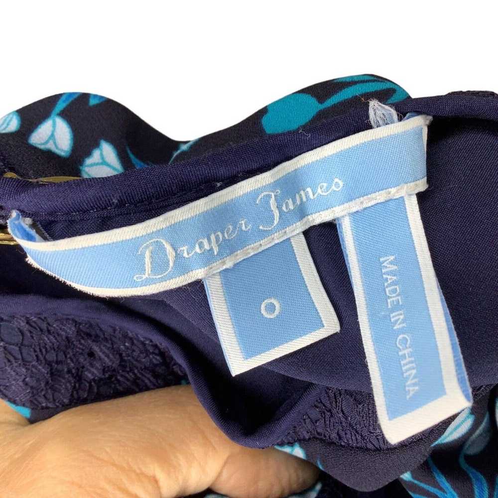 Draper James Dress Womens 0 Blue Floral Sleeveles… - image 6