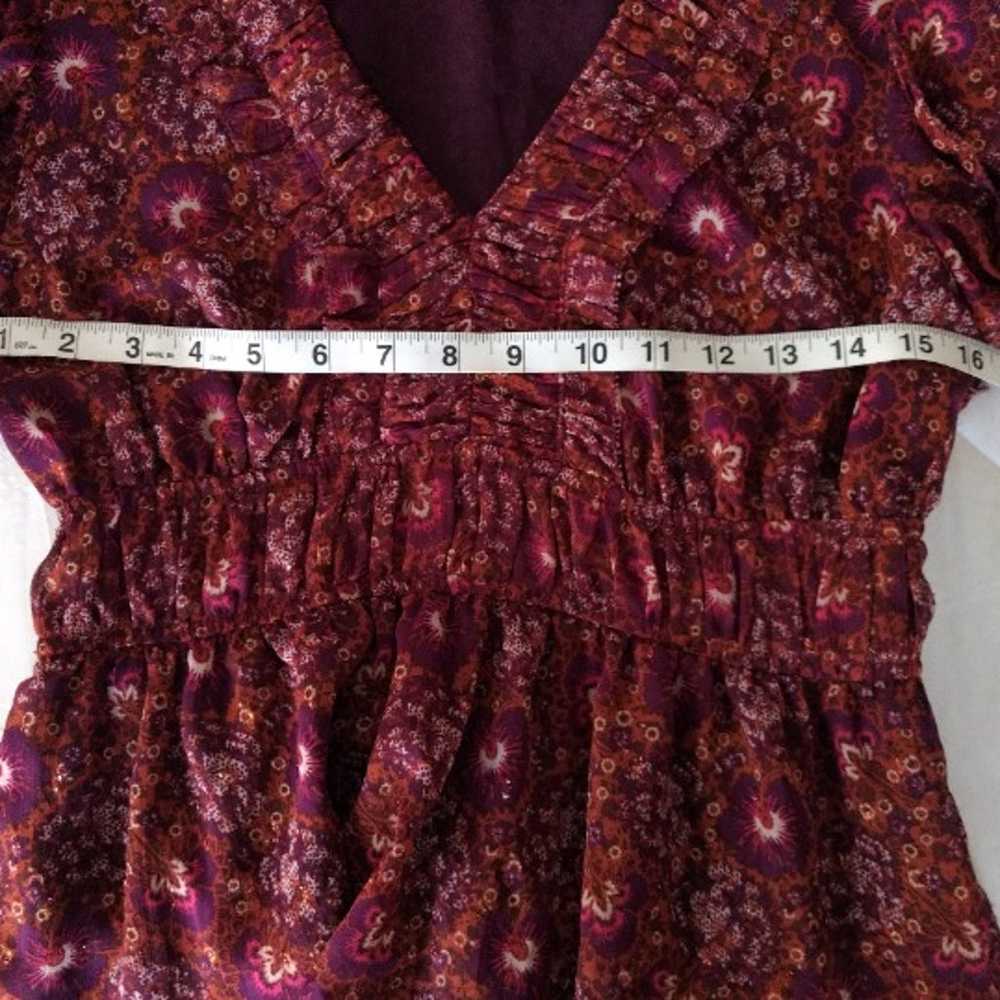 HOUSE OF HARLOW 1960 Mini Dress 2 Berry Metallic … - image 12