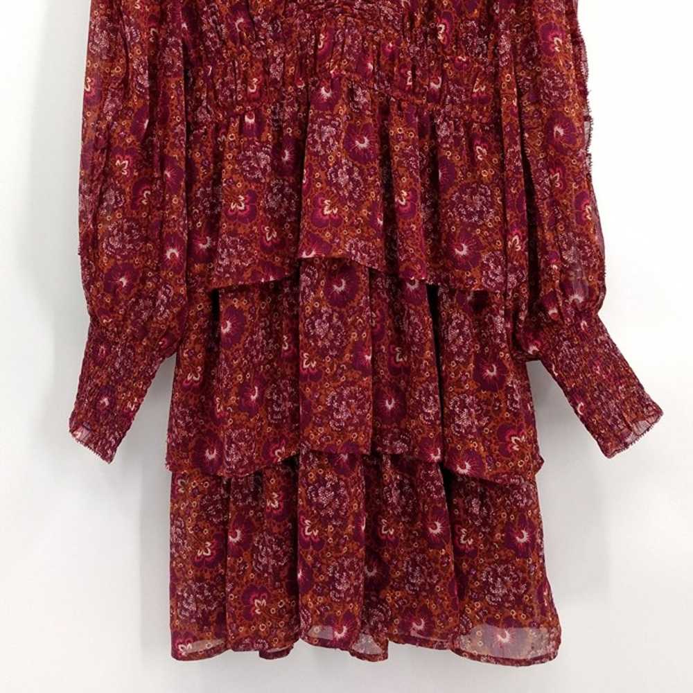 HOUSE OF HARLOW 1960 Mini Dress 2 Berry Metallic … - image 5