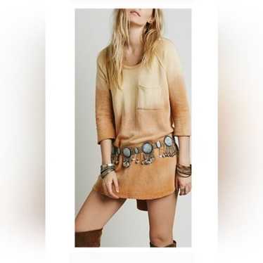 Free People Tanna Peached Out Bliss Brown Tunic M… - image 1