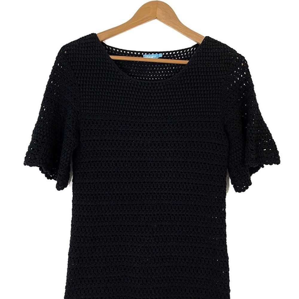 J. McLaughlin Women Size XS Black 100% Cotton Cro… - image 2