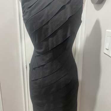 Calvin Klein Gray Tiered fitted midi dress 2