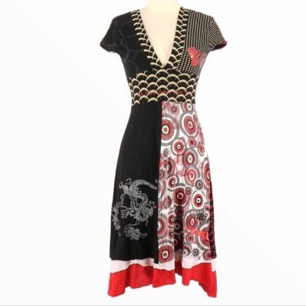 Desigual Asian Inspired Multi Pattern Mini Dress - image 4