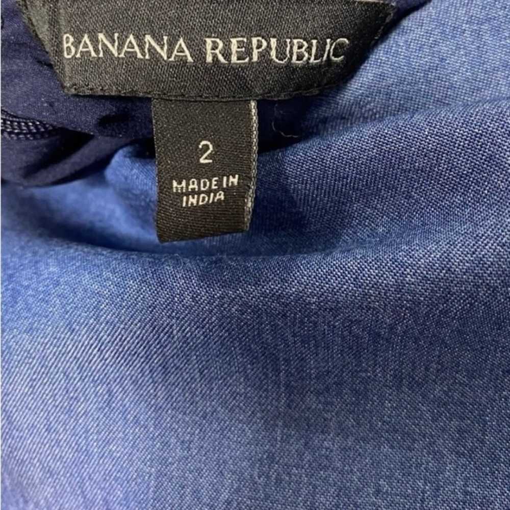 Banana Republic Tie Back Fit & Flare in Dark Rins… - image 11