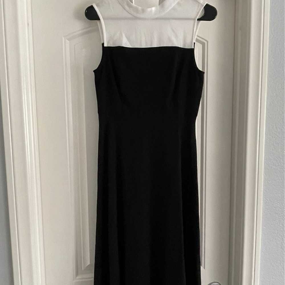 bcbgmaxazria black and white gown dress xs - image 1