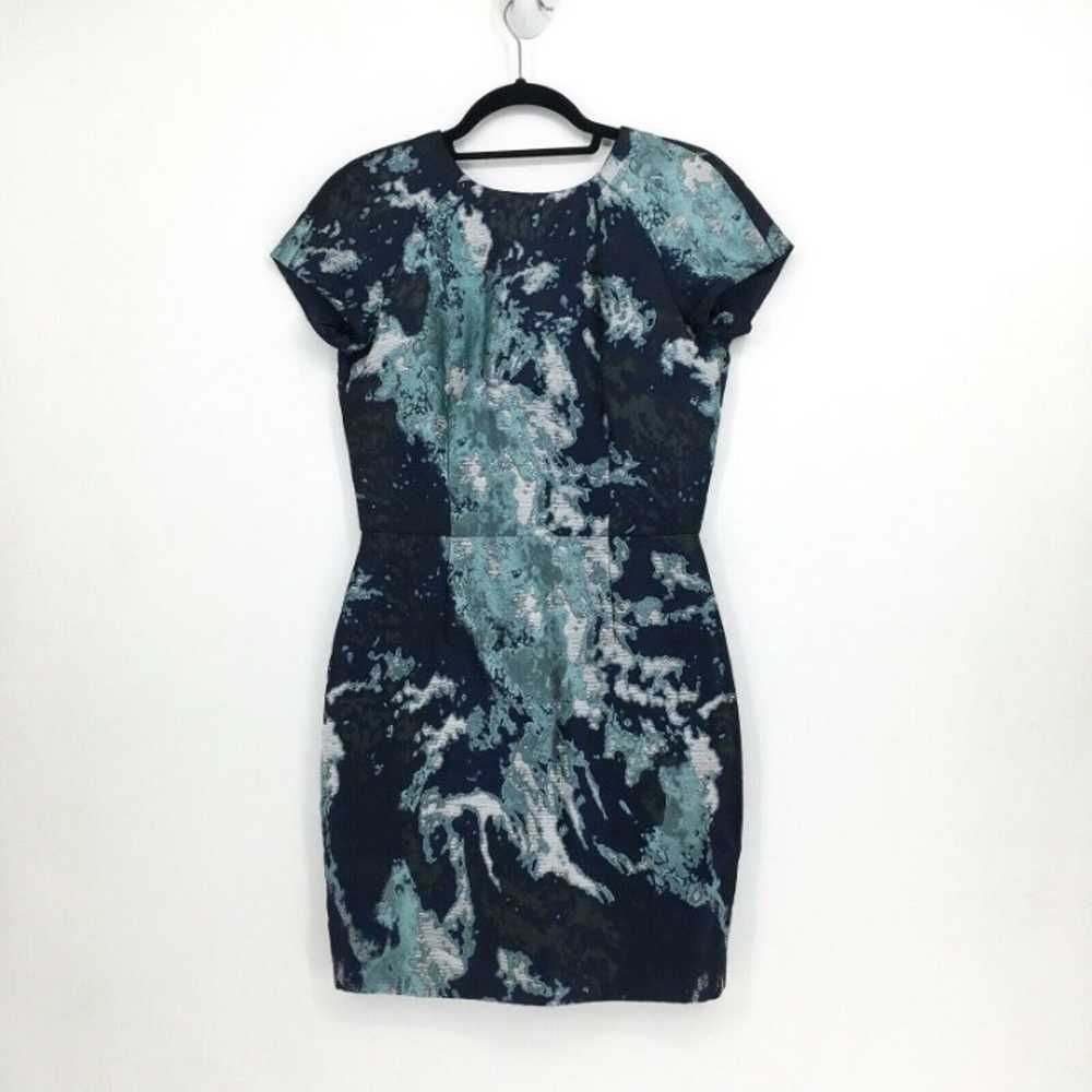 Zara Basic Blue Navy Marble Dress XS - image 1