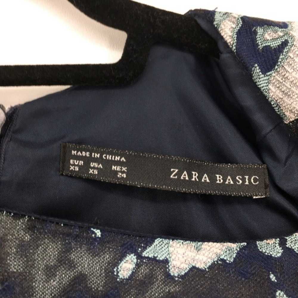 Zara Basic Blue Navy Marble Dress XS - image 3
