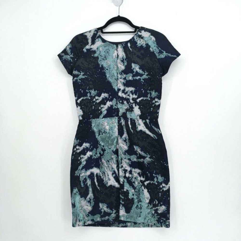 Zara Basic Blue Navy Marble Dress XS - image 5