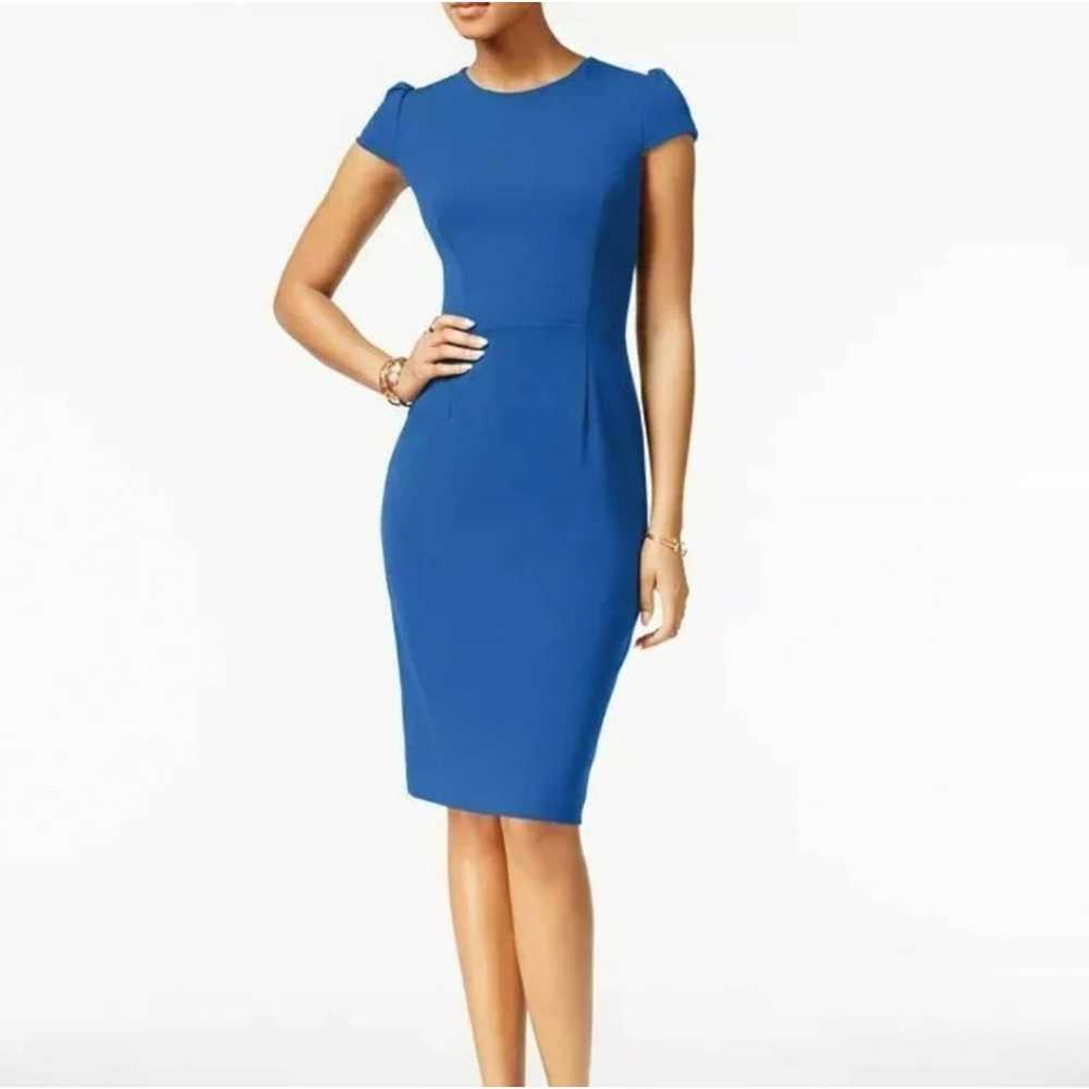 BETSEY JOHNSON Blue Puff Sleeve dress, sz 0 - image 1