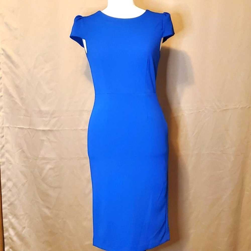 BETSEY JOHNSON Blue Puff Sleeve dress, sz 0 - image 2