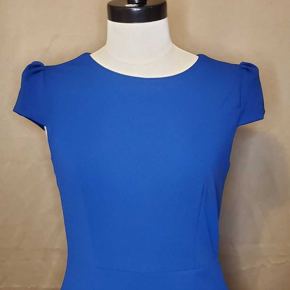 BETSEY JOHNSON Blue Puff Sleeve dress, sz 0 - image 3