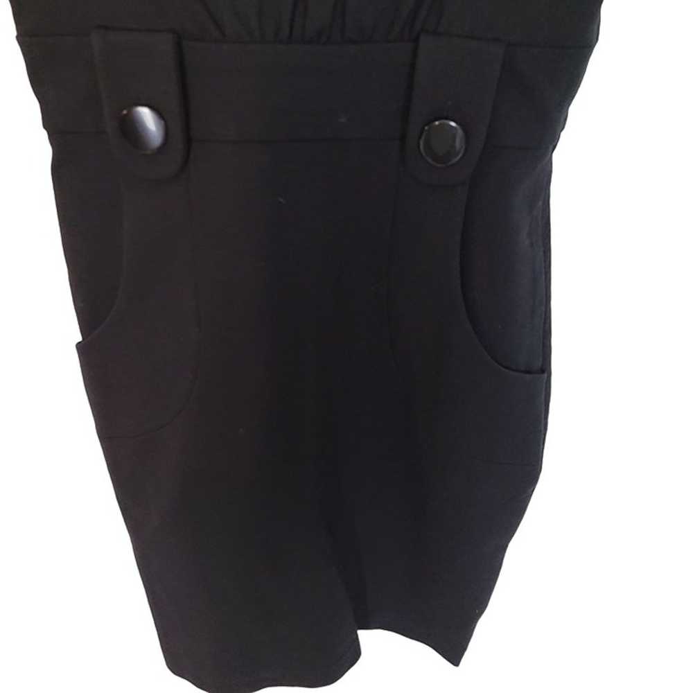 Tibi Womens XS Black Cap Short Sleeves Ponte Knit… - image 3