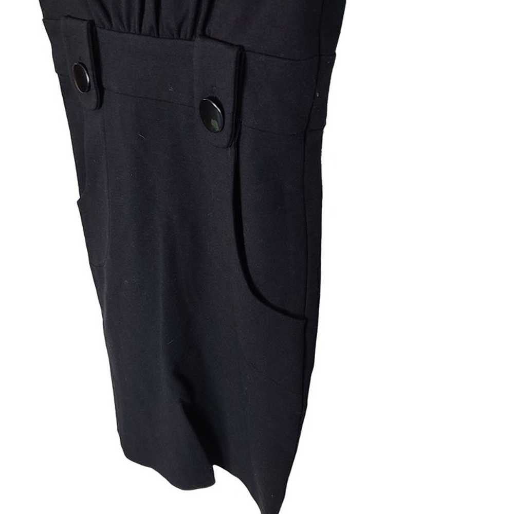 Tibi Womens XS Black Cap Short Sleeves Ponte Knit… - image 4