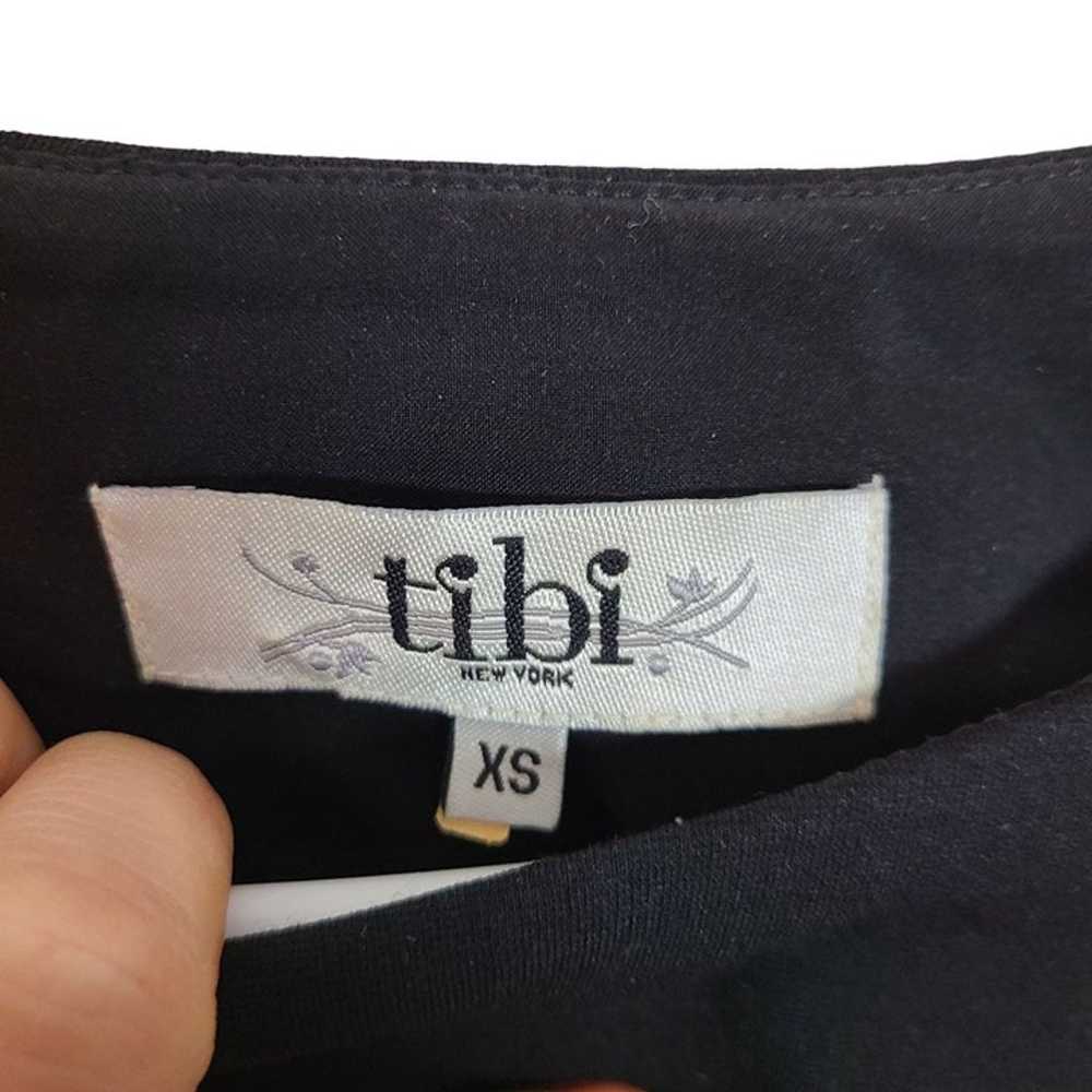 Tibi Womens XS Black Cap Short Sleeves Ponte Knit… - image 6
