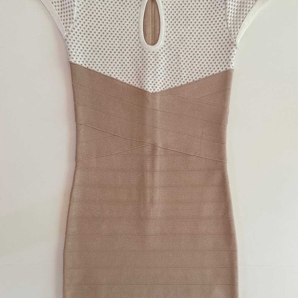 Bebe Mini Bandage Short Sleeve Dress in Rose Dust… - image 11