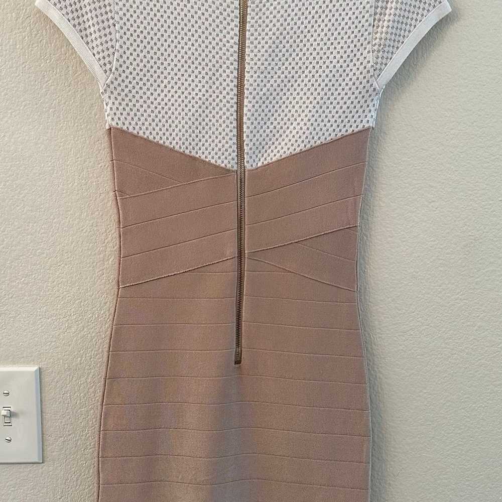 Bebe Mini Bandage Short Sleeve Dress in Rose Dust… - image 3