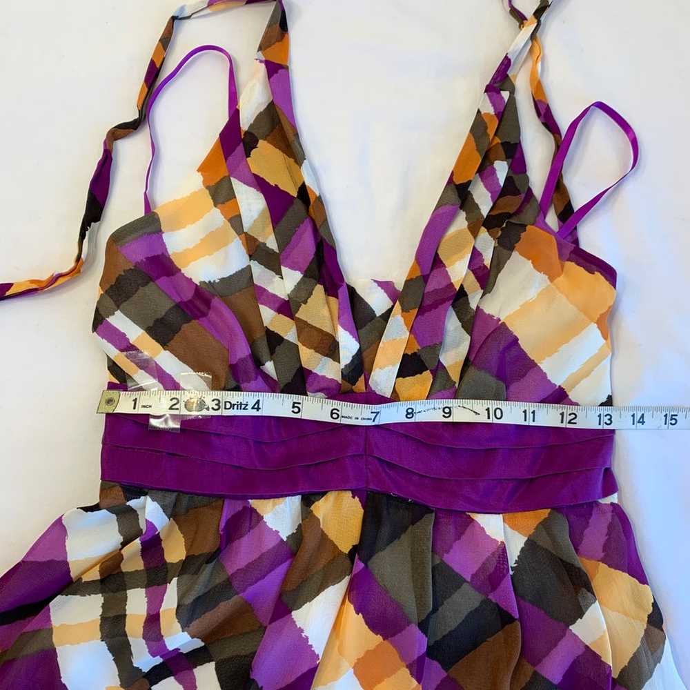 Anthropologie multicolor halter dress size 2 rayo… - image 11