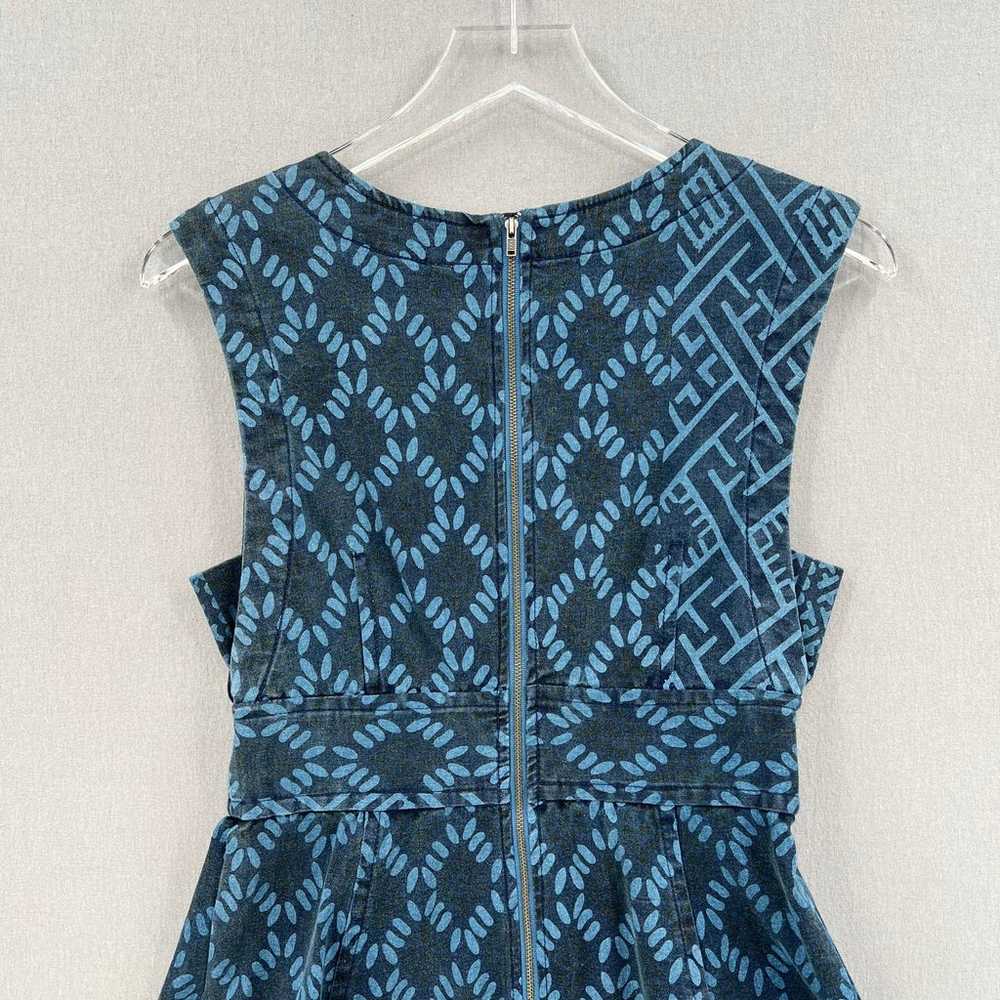 TRACY REESE ANTHROPOLOGIE Dress Womens 2 Blue Fit… - image 4