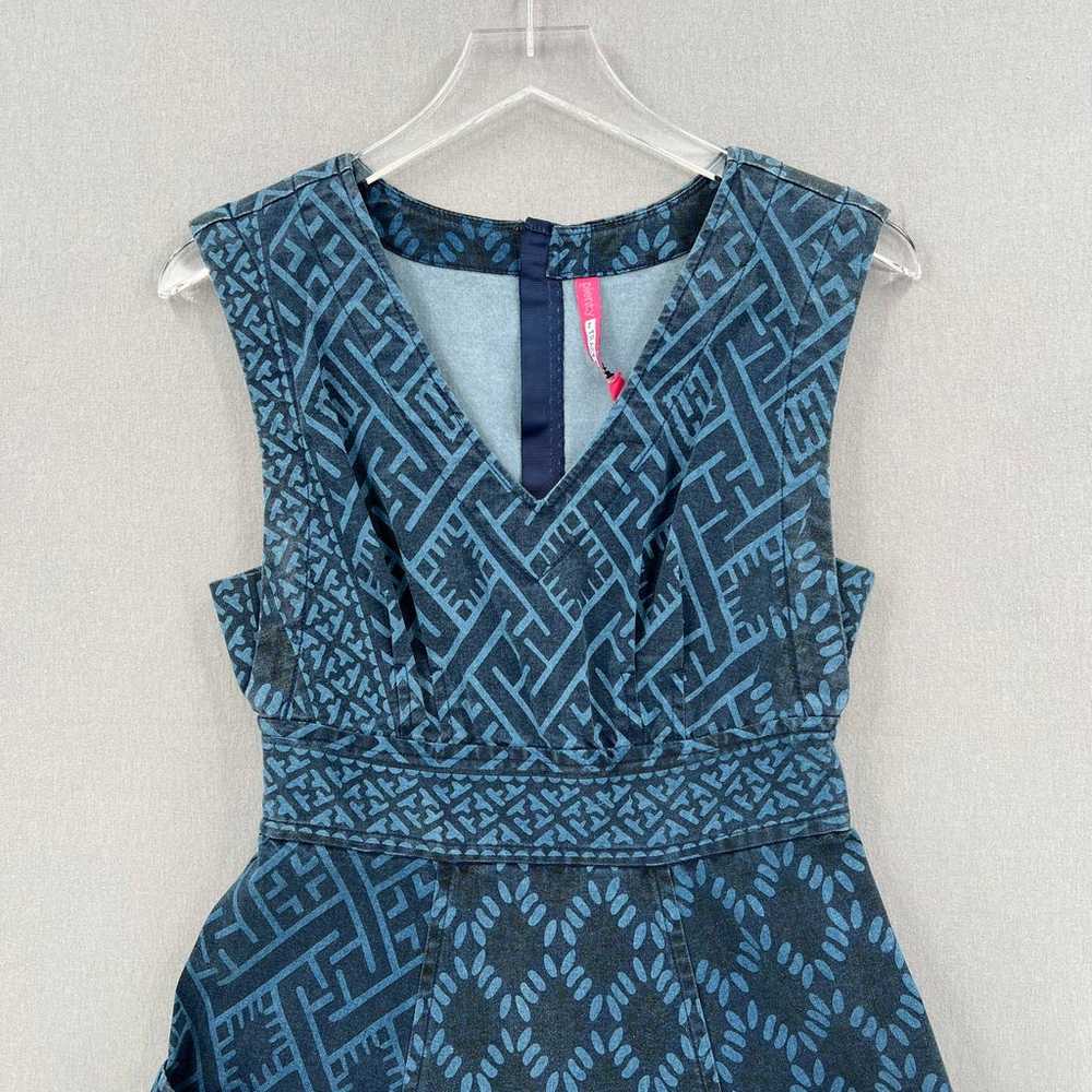 TRACY REESE ANTHROPOLOGIE Dress Womens 2 Blue Fit… - image 5