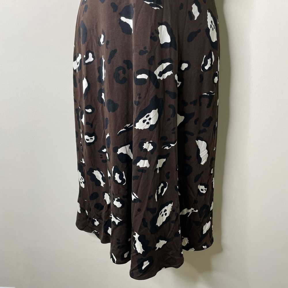 Kay Unger Brown/Black Sleeveless Leopard Print Dr… - image 3
