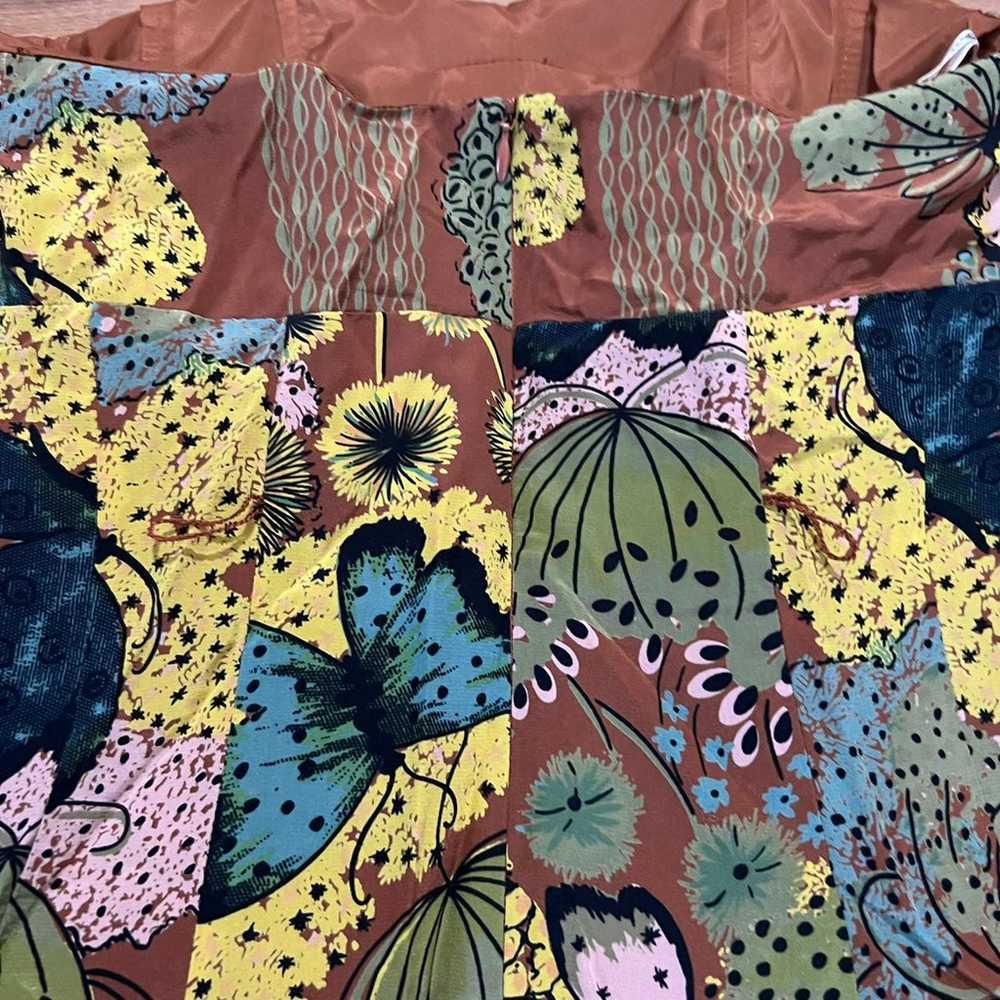Nanette Lepore Silk Butterfly Midi Dress Straples… - image 8