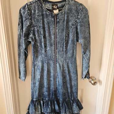 RARE Vintage Electra TD4 Acid Wash Denim Dress Je… - image 1