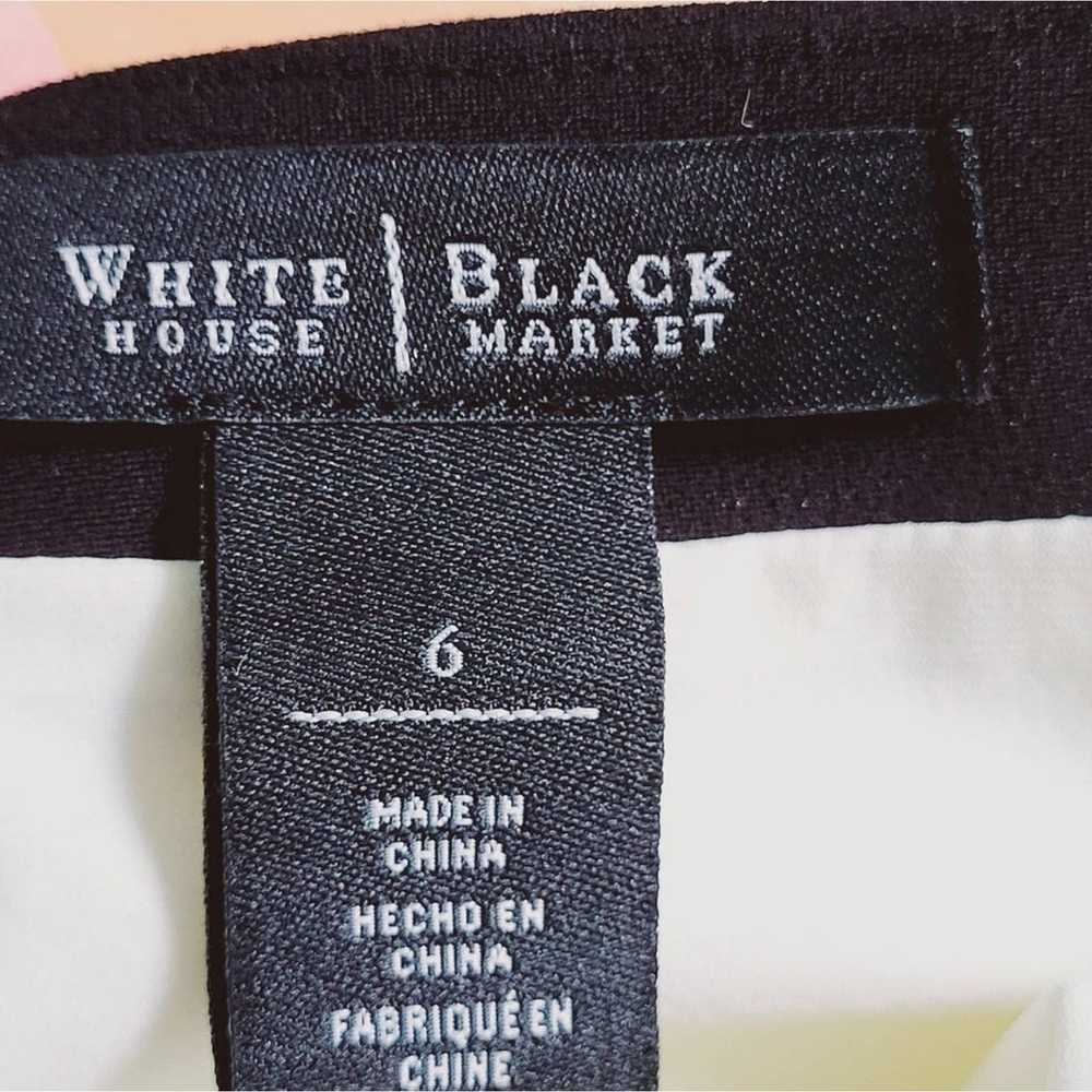 White House Black Market Sleeveless V-Neck Blk/Of… - image 10