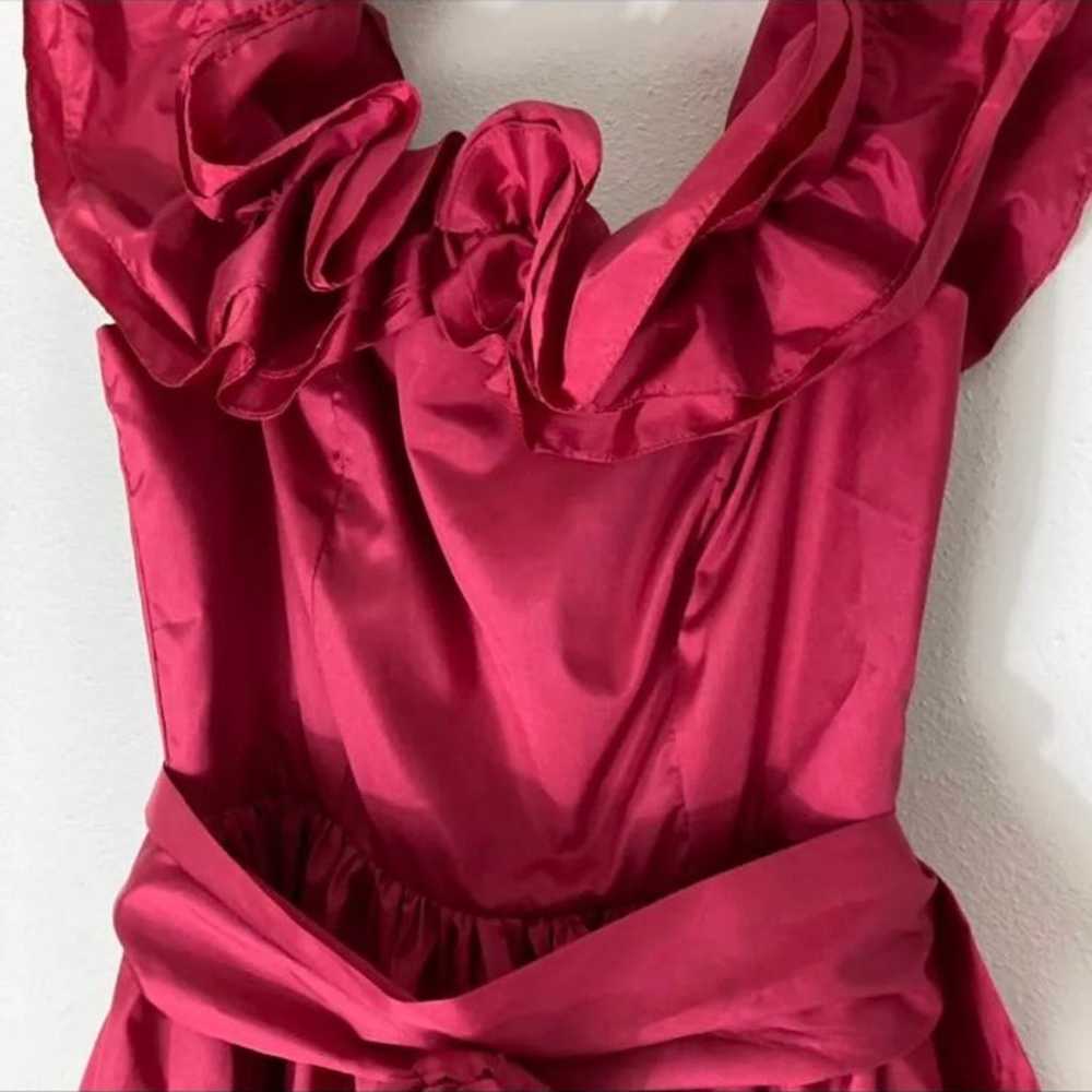 Vintage 80s style magenta party dress - image 4