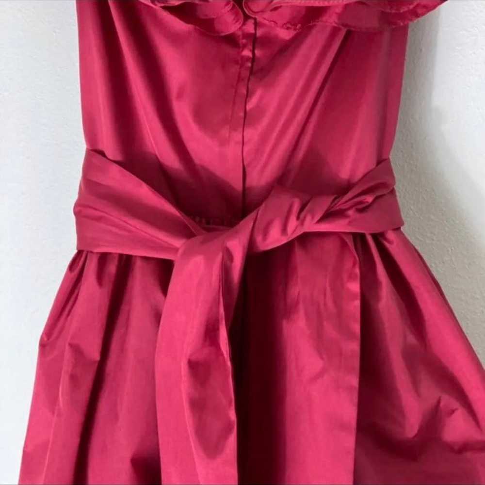 Vintage 80s style magenta party dress - image 6