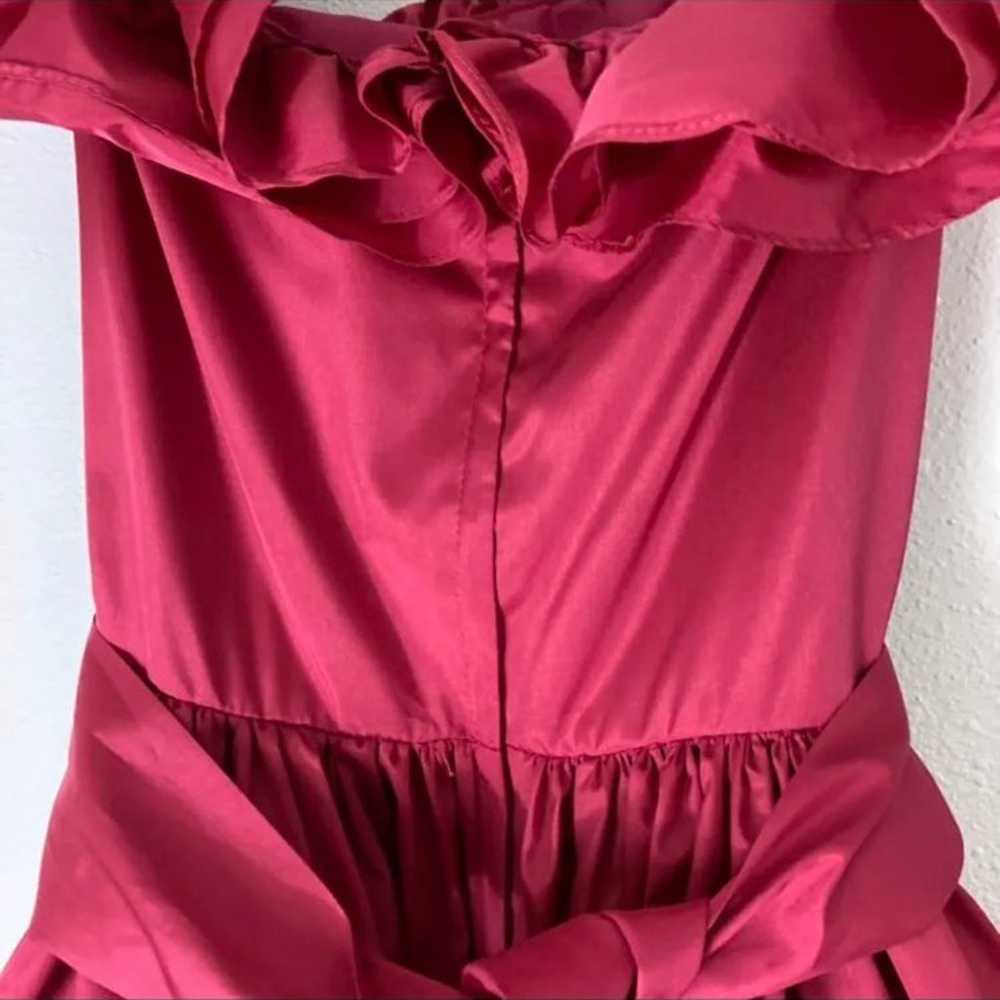 Vintage 80s style magenta party dress - image 9