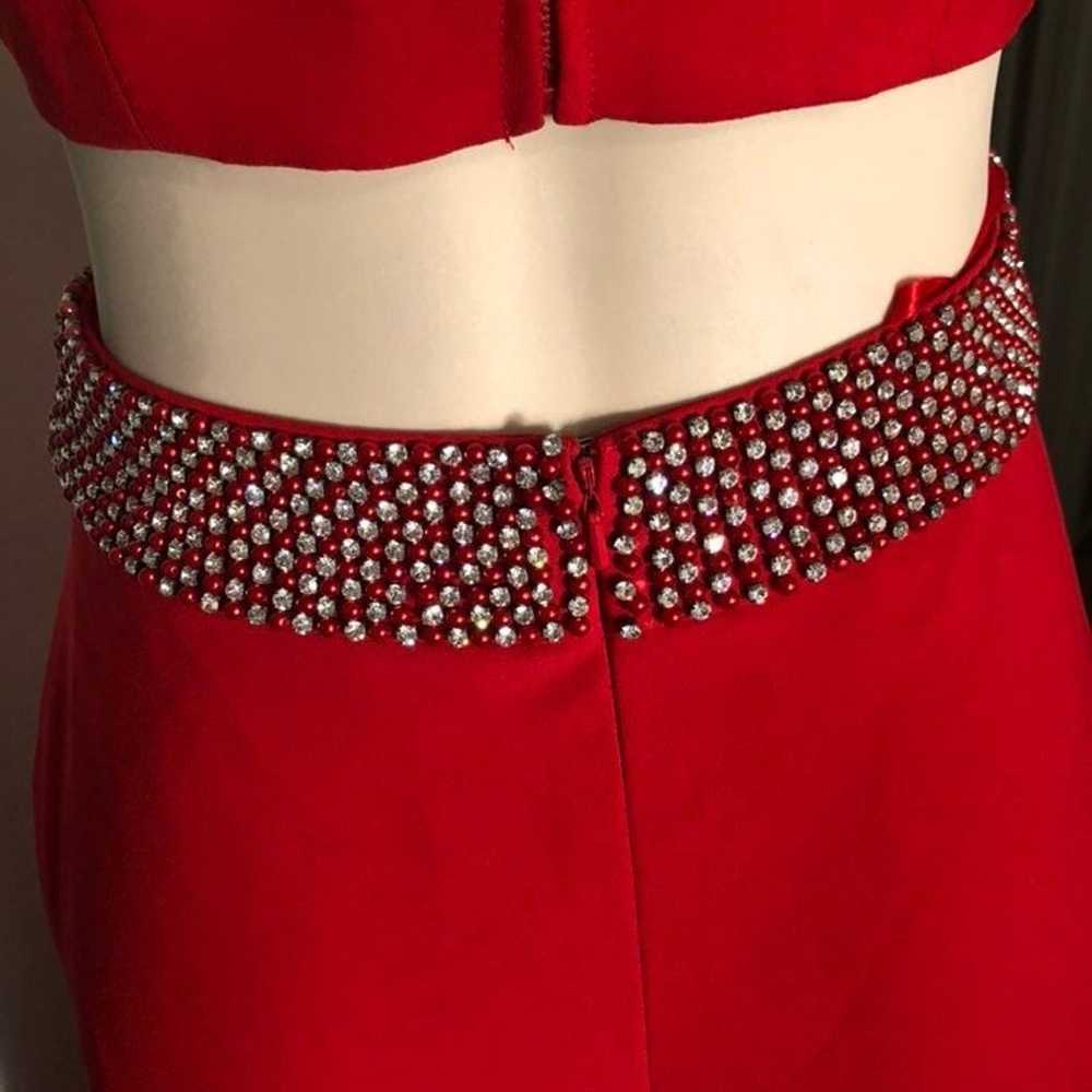 Cache 2- PCS Embellished  Red Gown - image 6