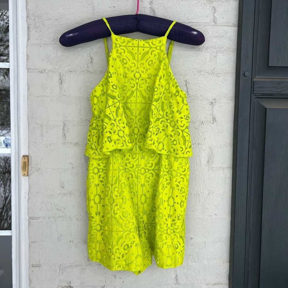 Lilly Pulitzer Celyn Lime Ricky Lace Halter Rompe… - image 3