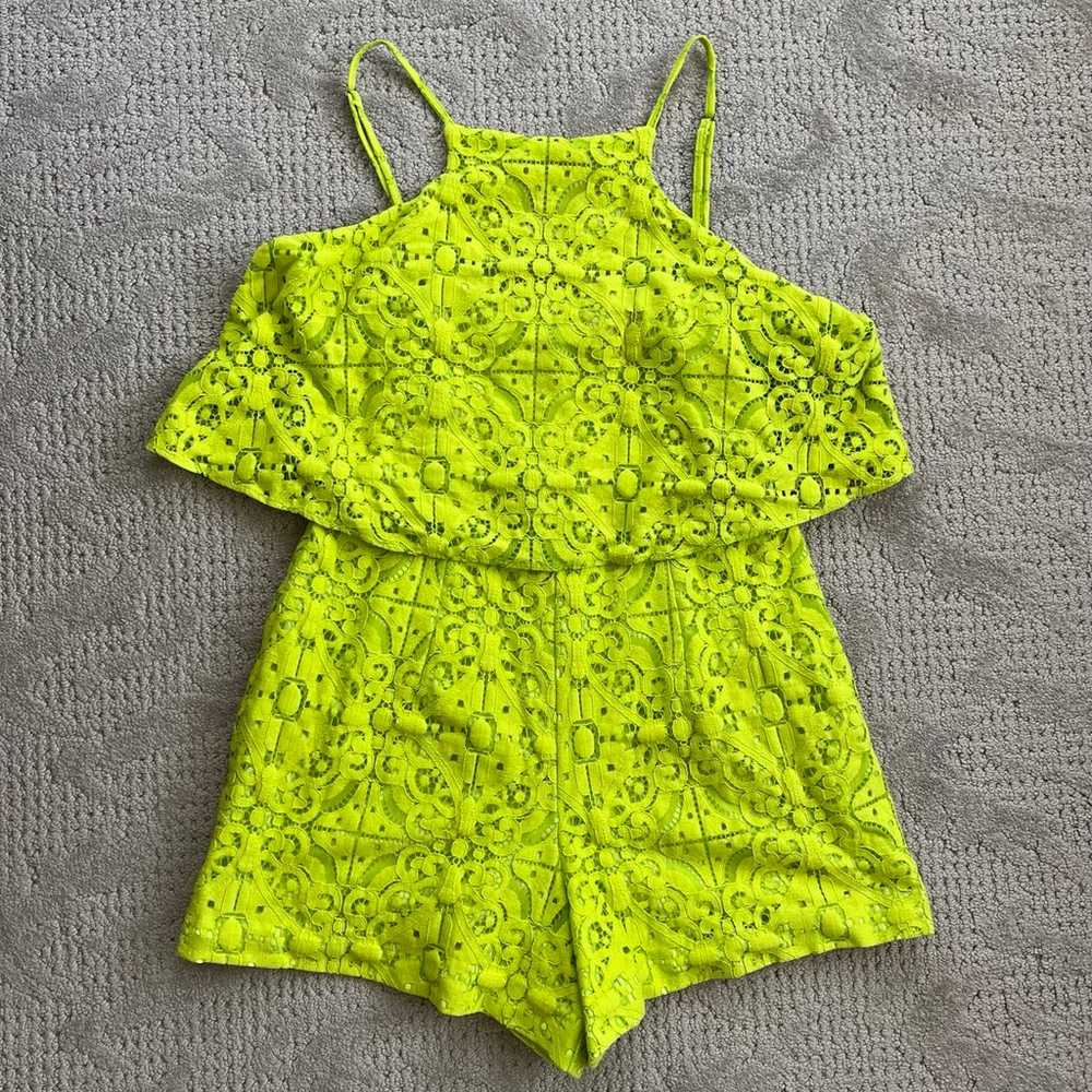 Lilly Pulitzer Celyn Lime Ricky Lace Halter Rompe… - image 5