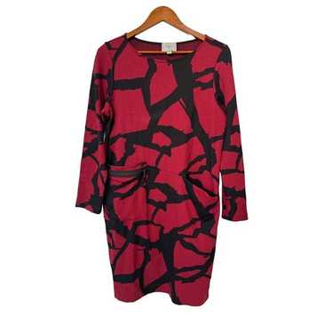 Chalet Abstract Pattern Knee Length Dress Womens … - image 1